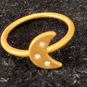 Madewell NWOT Moon CZ Ring